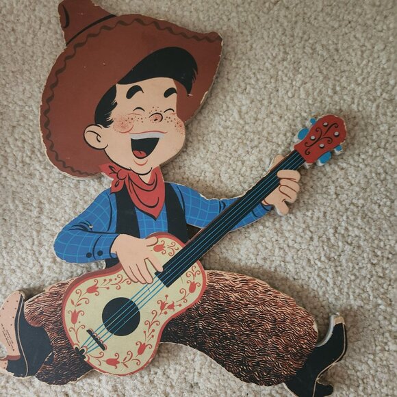Vintage Nursery Wall Decor Cowboy- Dolly Toy Company - Picture 5 of 6